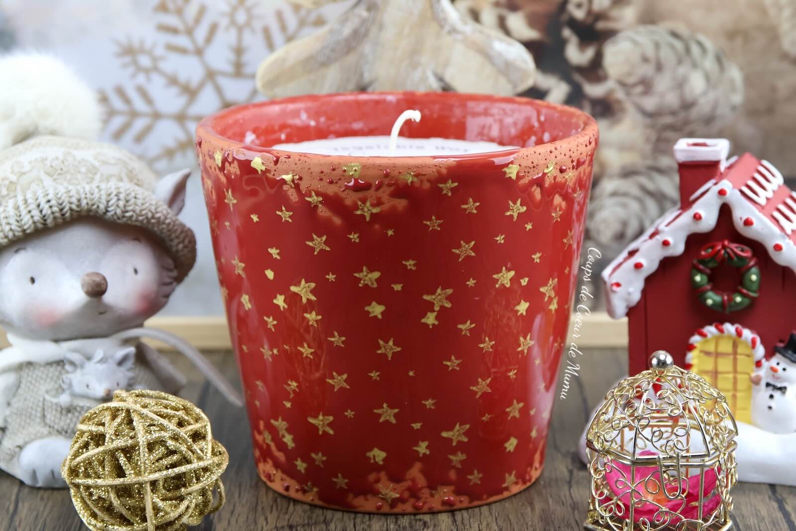 Bougie Stars Bordeaux Wax Design